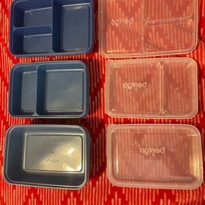 Bento Blue and Clear Meal Prep Containers